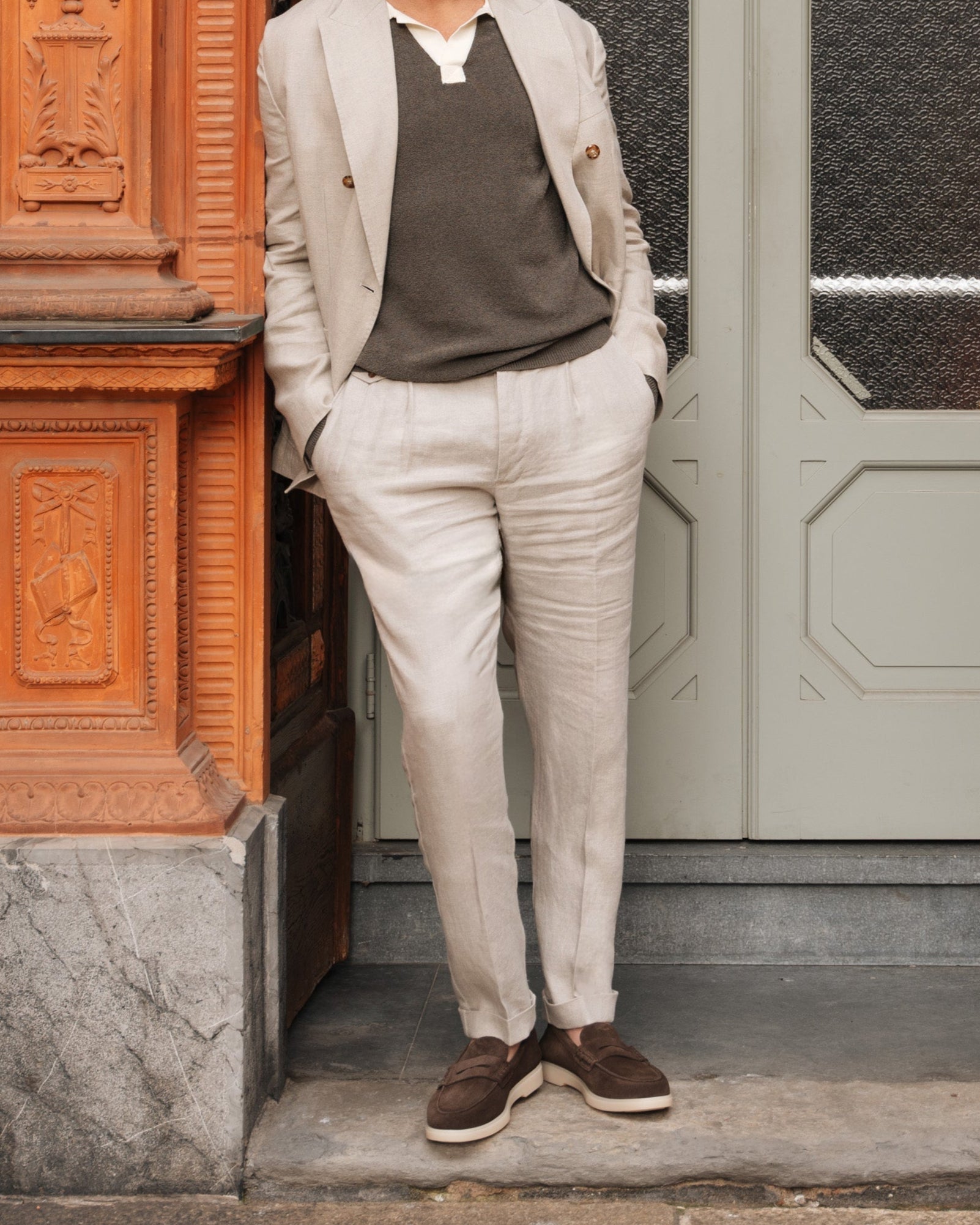 Harbour | Casual Loafer – Dark Brown Suede Leather with Comfortable Cup Sole & Leather Lining