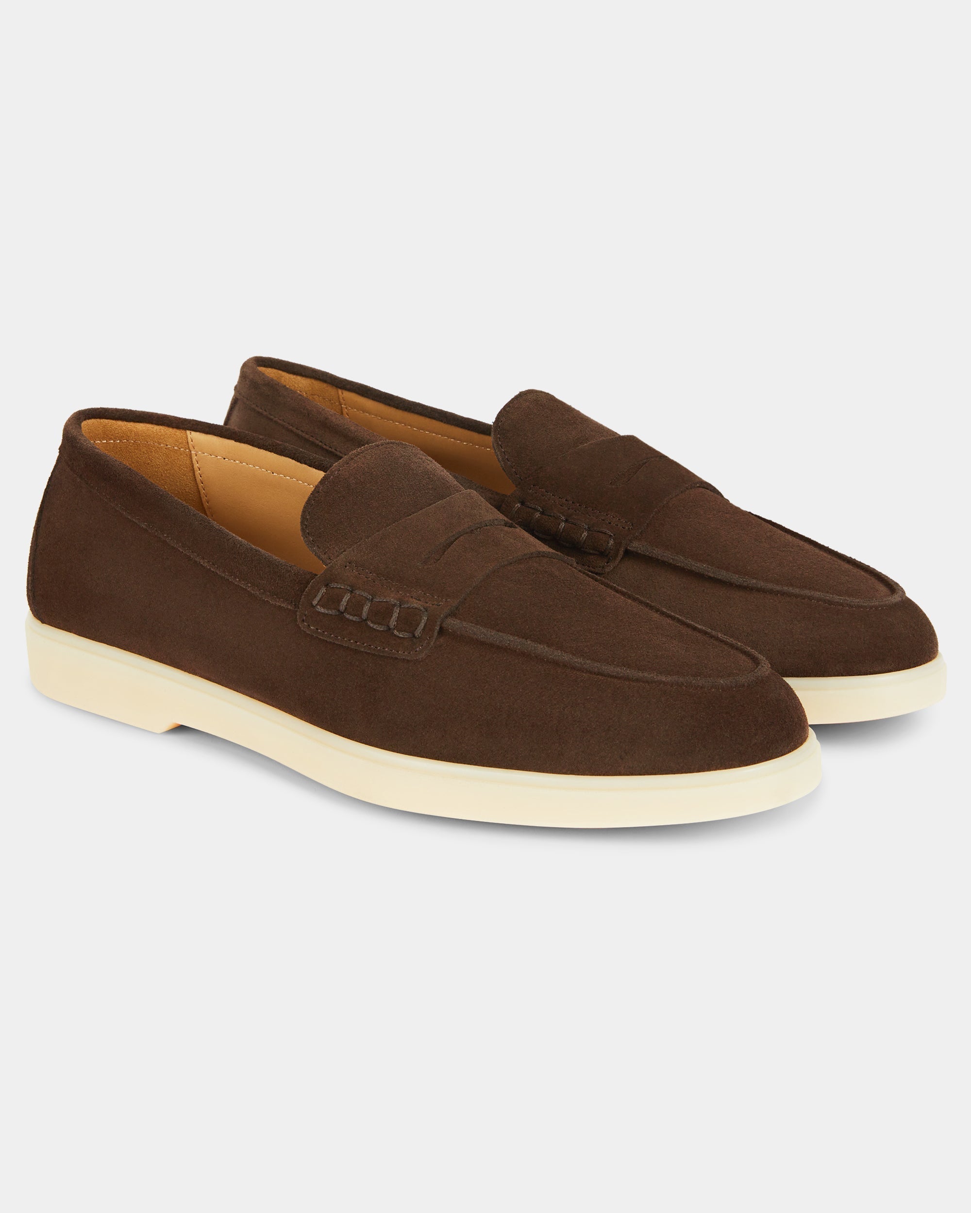 Harbour | Casual Loafer – Dark Brown Suede Leather with Comfortable Cup Sole & Leather Lining