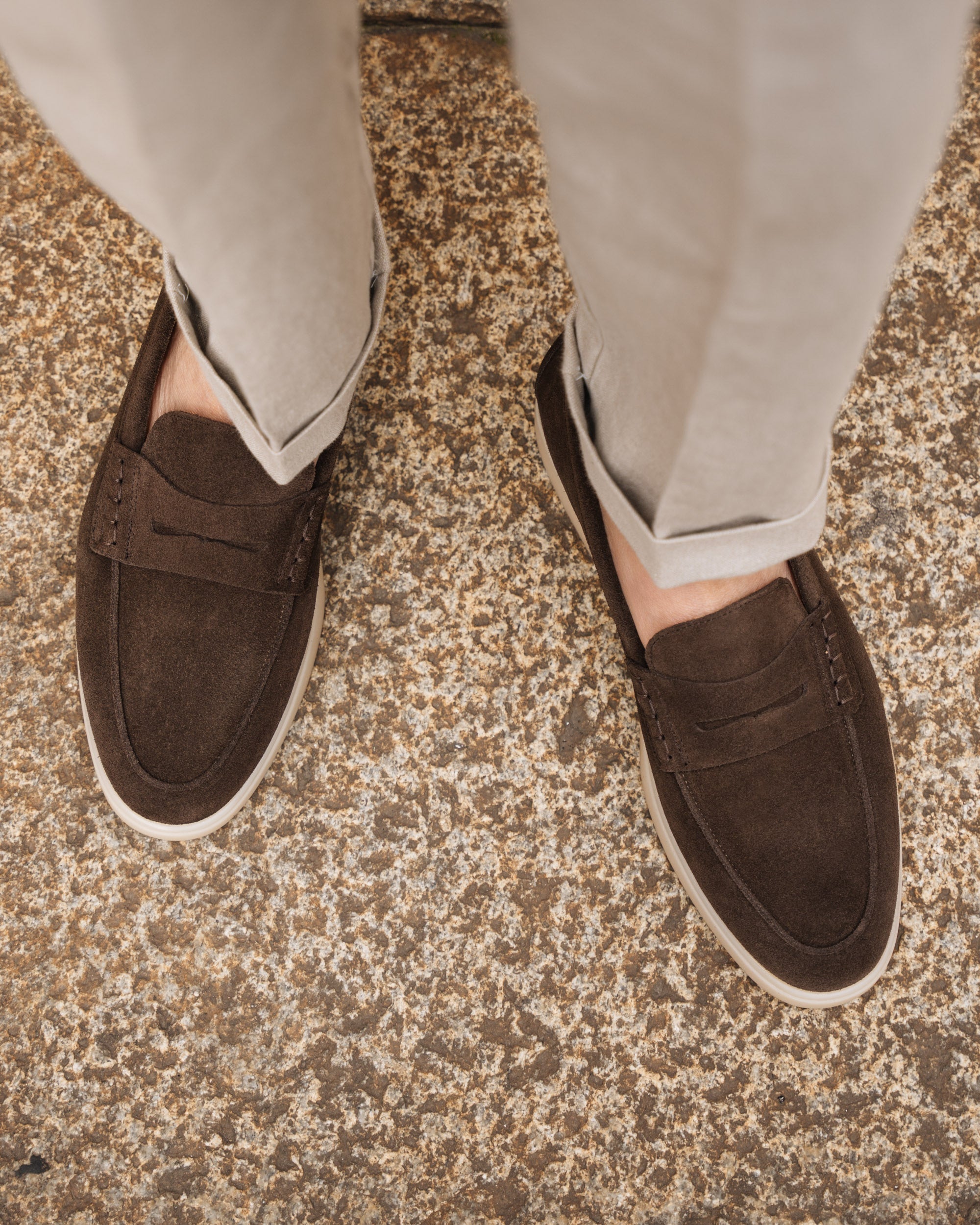 Harbour | Casual Loafer – Dark Brown Suede Leather with Comfortable Cup Sole & Leather Lining