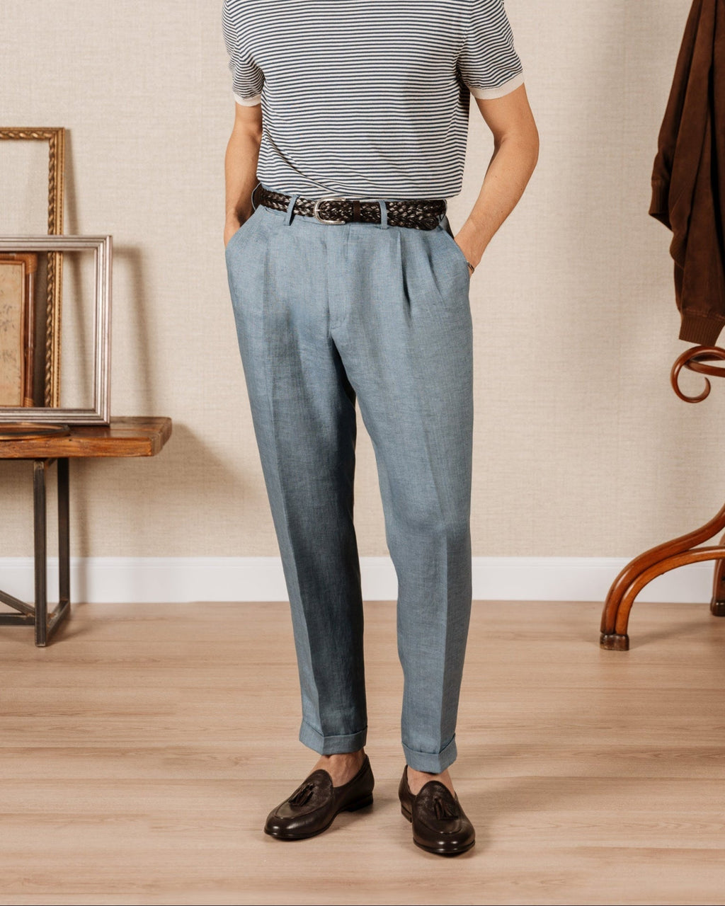 Bellagio Tassel Loafer – Dark Brown Milled Leather with Premium Leather Sole