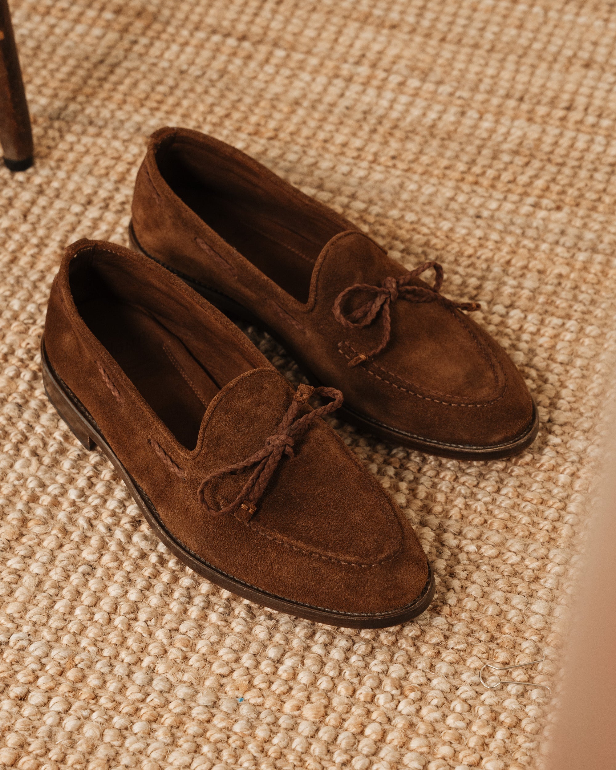 Aristo | Belgian Tassel Loafer – Tobacco Brown Washed Suede with Leather Sole & Double Cushioning