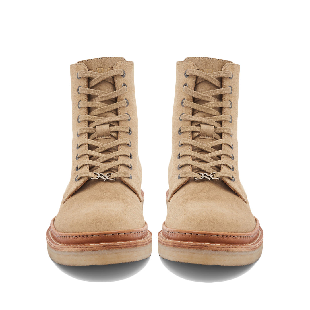 THE BEIGE MARINI COMBAT BOOTS